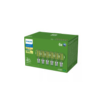Philips LED-Leuchtmittel LED CLA 40W P45 E14, 6-er Pack