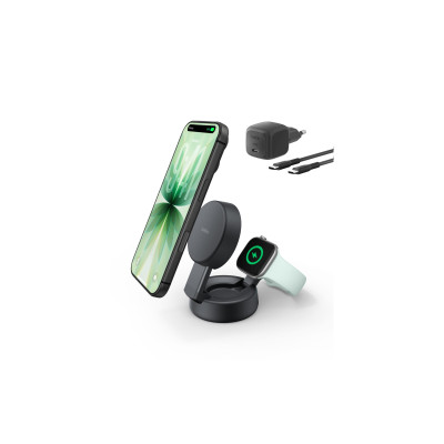 Belkin UltraCharge Pro 2-in-1 2-in-1 Qi2 25W Grau