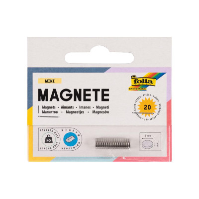 Folia Magnete MINI Ø 6 mmx1 mm, 20 Stück