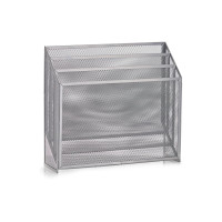 Zeller Present Zeitungsständer Mesh Silber