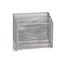 Zeller Present Zeitungsständer Mesh Silber
