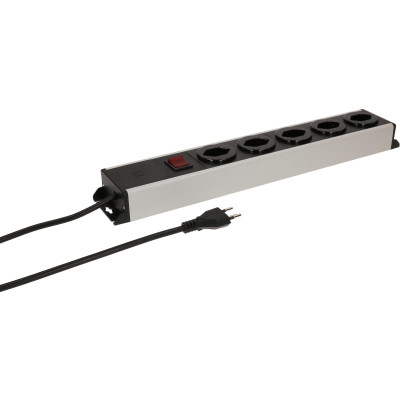 Max Hauri Steckdosenleiste Power Line 5x Typ 13 grau/schwarz 3.0m