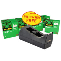 Scotch Magic Tape 810 12 Rollen Klebeband, 19 mm x 33 m Scotch Magic Tape 810 12 Rollen Klebeband, 19 mm x 33 m