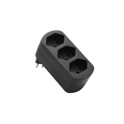Schönenberger Abzweigstecker MOVE 3xT13 schwarz 270° drehbar 3xT13 (offen)