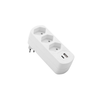 Schönenberger Abzweigstecker MOVE 3xT13 mit USB PD30W Schönenberger Abzweigstecker MOVE 3xT13 mit USB PD30W
