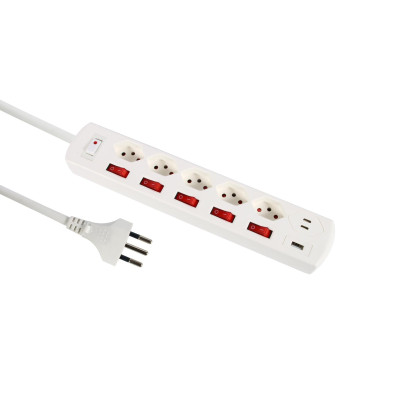 Schönenberger Steckdosenleiste Fix-Line+ MultiSwitch USB AC