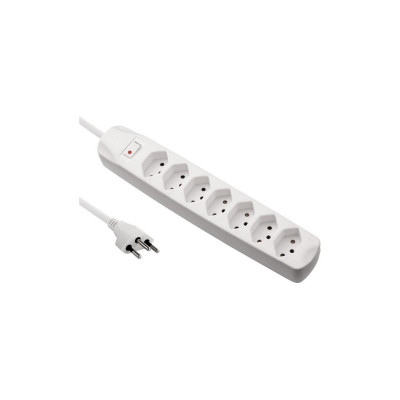 Max Hauri Steckdosenleiste Safety Line 7 x T13, Weiss, 2 Stück