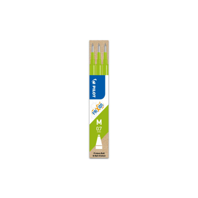 Pilot Patrone FriXion 3 x Hellgrün, Medium (M)
