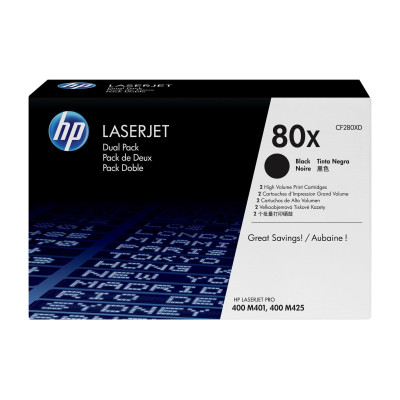 HP Toner Nr. 80X (CF280XD) Black (2er-Pack)