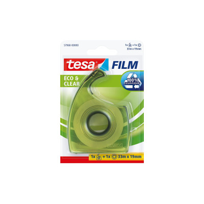 tesa Abroller Eco&Clear 19 mm x 33 m, Transparent