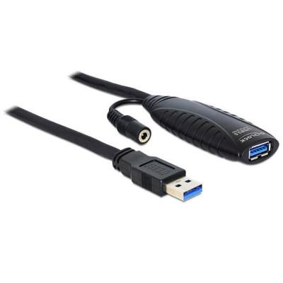 Delock USB 3.0-Verlängerungskabel A - A mit DC-Anschluss 10 m Delock USB 3.0-Verlängerungskabel A - A mit DC-Anschluss 10 m