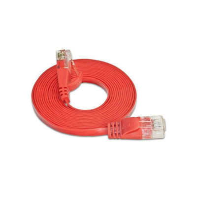 SLIM Slimpatchkabel  Cat 6, UTP, 0.75 m, Rot