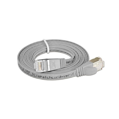 SLIM Slimpatchkabel  Cat 6, STP, 0.25 m, Grau