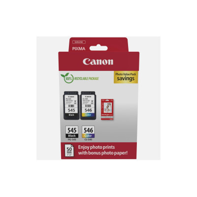 Canon Tintenset PG-545/CL-546 inklusive Fotopapier Canon Tintenset PG-545/CL-546 inklusive Fotopapier