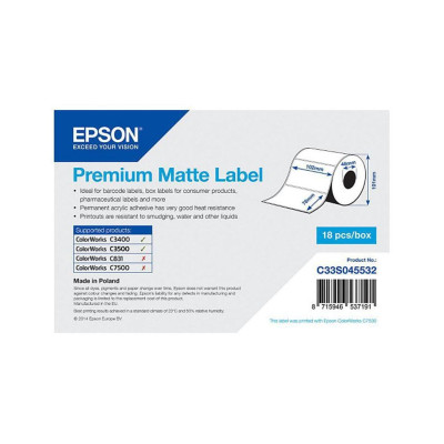 Epson Etikettenrolle Premium 102 x 76 mm Epson Etikettenrolle Premium 102 x 76 mm