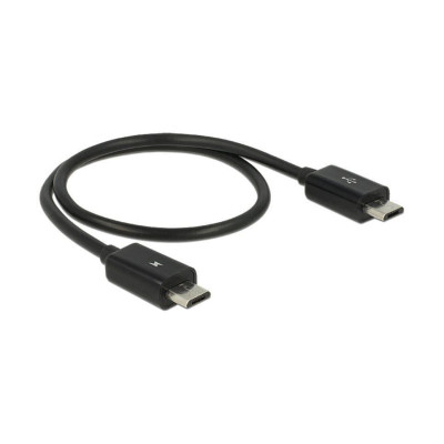 Delock USB-OTG-Kabel MicroB Powershare 0.3 m