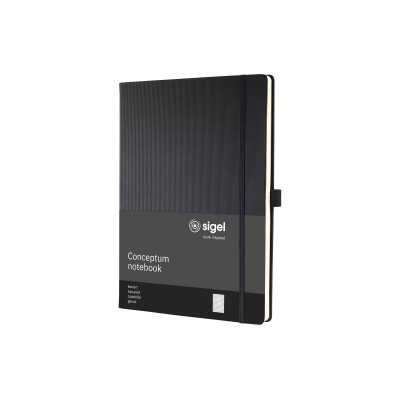 Sigel Notizbuch Conceptum A4, Kariert, Schwarz Sigel Notizbuch Conceptum A4, Kariert, Schwarz