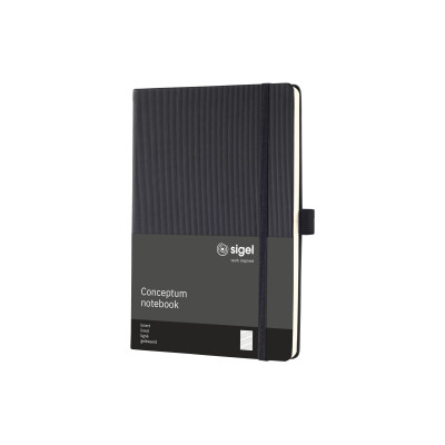 Sigel Notizbuch Conceptum A5, Liniert, Schwarz