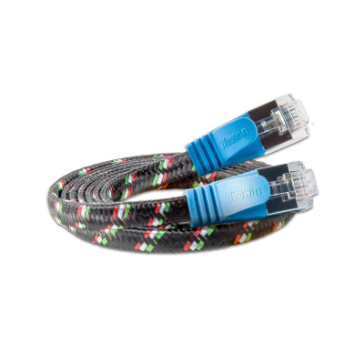 SLIM Slimpatchkabel  Cat 6, STP, 0.5 m, Blau