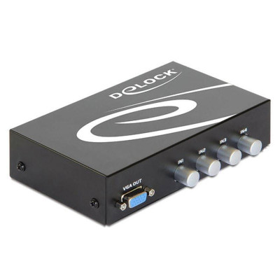 Delock VGA-Switchbox 4 Port mit Audio Delock VGA-Switchbox 4 Port mit Audio