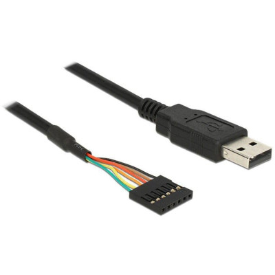Delock USB 2.0-Kabel TTL Seriel 6 Pin (3 V) USB A - Pinheader 1.8 m
