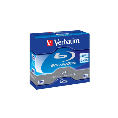 Verbatim BD-RE 25 GB, Jewelcase (5 Stück)