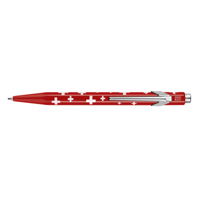Caran d'Ache Kugelschreiber Totally Swiss mit Etui Medium (M), Rot/Weiss