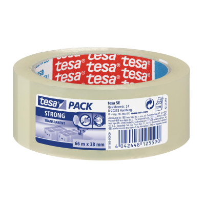 tesa Klebeband strong 38 mm x 66 m, Transparent tesa Klebeband strong 38 mm x 66 m, Transparent