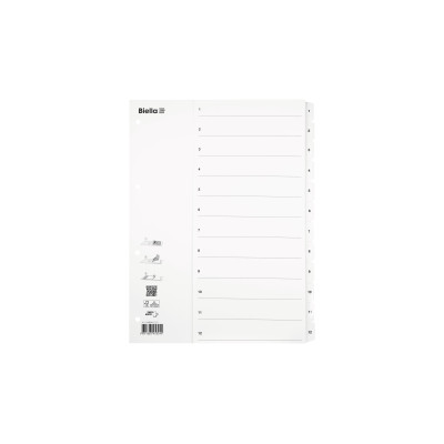 Biella Register A4 1 - 12 Karton weiss Biella Register A4 1 - 12 Karton weiss
