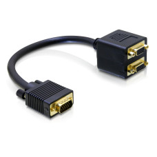 Delock 2-Port Signalsplitter VGA - 2x VGA, passiv Delock 2-Port Signalsplitter VGA - 2x VGA, passiv