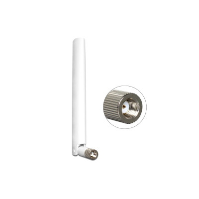 Delock WLAN-Antenne Dualband, 14cm 2dBi Gewinn, weiss