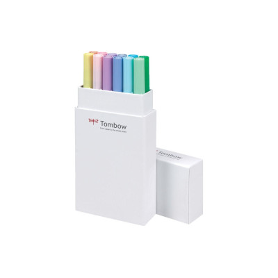 Tombow Fasermaler ABT 12 Stück, Pastelltöne