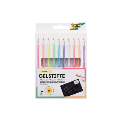 Folia Gelschreiber Black Style Pastell 10 Stifte