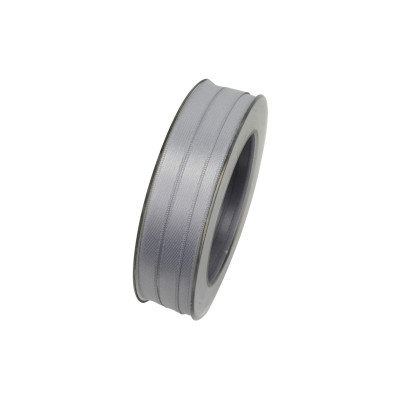 GOLDINA Satinband 10 mm x 25 m, Silber, 1 Stück