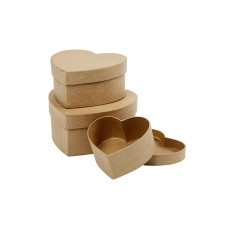 Creativ Company Papp-Schachteln 5 - 7,5 cm Herz, 3 Stück