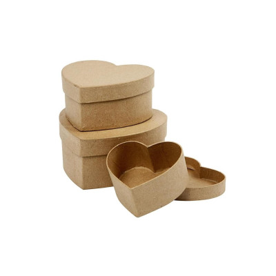 Creativ Company Papp-Schachteln 5 - 7,5 cm Herz, 3 Stück
