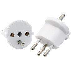 Max Hauri Fixadapter SchuKo Konturenstecker - T12 weiss