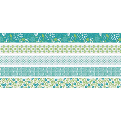 Heyda Washi Tape Blumen mini Grün