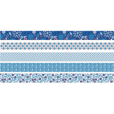 Heyda Washi Tape Blumen mini Blau