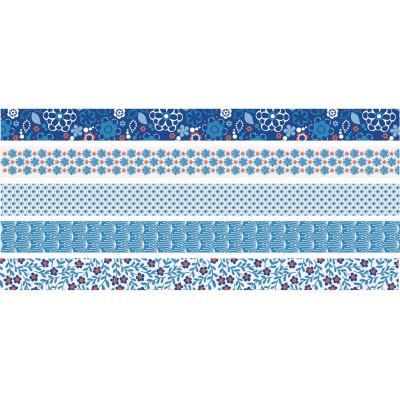 Heyda Washi Tape Blumen mini Blau