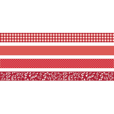 Heyda Washi Tape Colour Code Red Rot