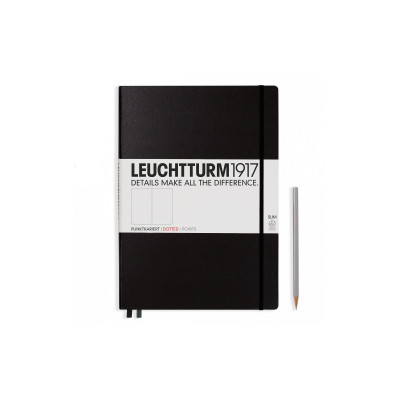 Leuchtturm Notizheft Master Slim A4, Dot, Schwarz