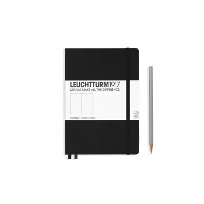 Leuchtturm Notizbuch Medium A5, Uni, Schwarz