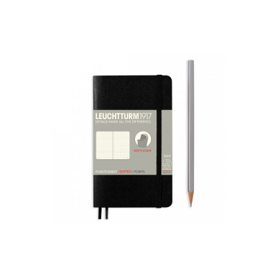 Leuchtturm Notizbuch Pocket A6, Dot, Schwarz