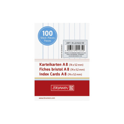 Brunnen Karteikarten A8  Liniert