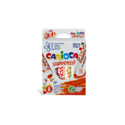 Carioca Fasermaler Stamperello 6 Stück, Mehrfarbig
