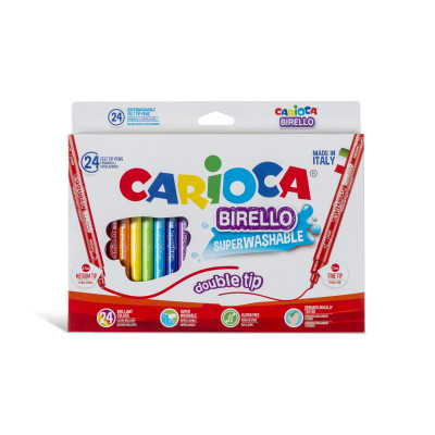 Carioca Fasermaler Birello doppelseitig, 24 Stück