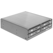 Delock 5.25-Einbaurahmen 4x 2.5″ SATA HDD/SSD Hot-Swap, Lock