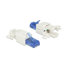 Delock Stecker RJ45 Cat.6A UTP werkzeugfrei, 2 Stück