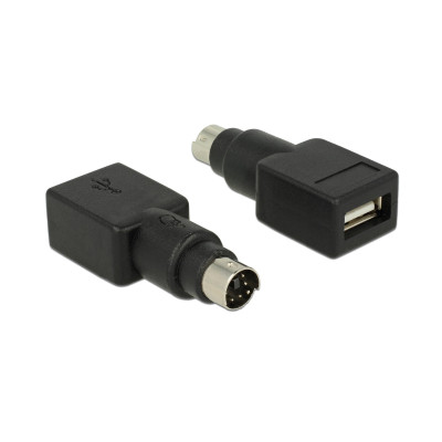 Delock USB-Adapter PS/2 Stecker - USB-A Buchse